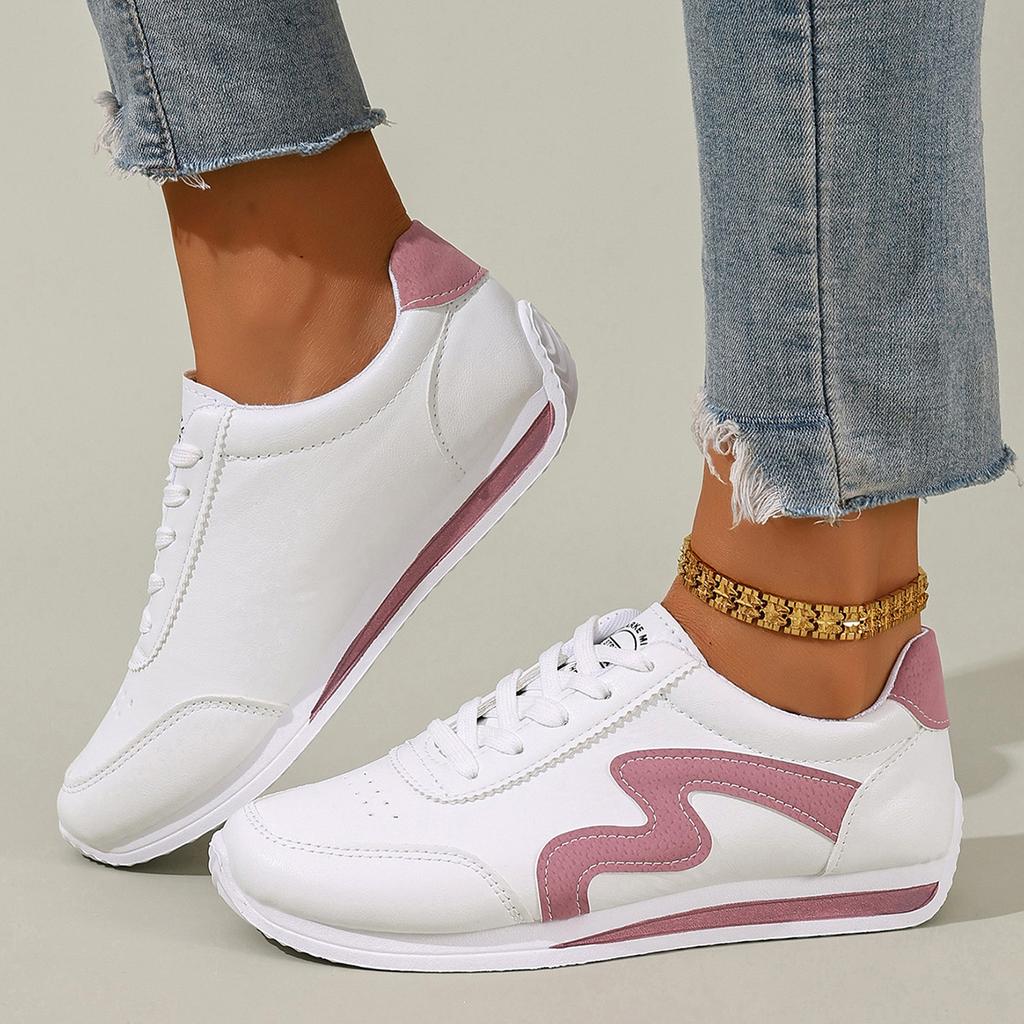 Fashion New Summer Women Casual Walking Shoes Flat Lace Up Breathable Sneakers Fashion Anti-slip Flat Sneakers Women Zapatos De Mujer