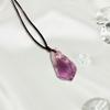 Violet Stone Necklace Gemstone Jewelry Pendant for Anniversary Girls Gifts
