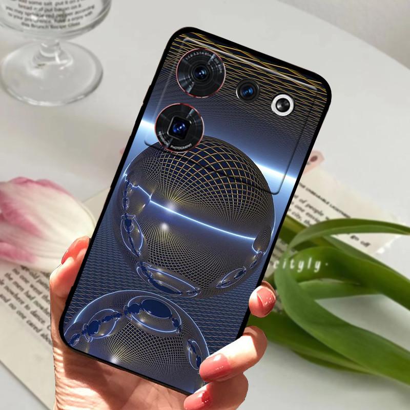 Case For ZTE Nubia Z50 Ultra Case Soft Print Silicone TPU Black Bumper Cover For ZTE Nubia Z60 Ultra Phone Back Coque z50Ultra