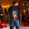 Mens Christmas Sweater Zip Up Sweatshirts Vintage Knit Graphic Sweatshirt Xmas Stand Collar Pullover