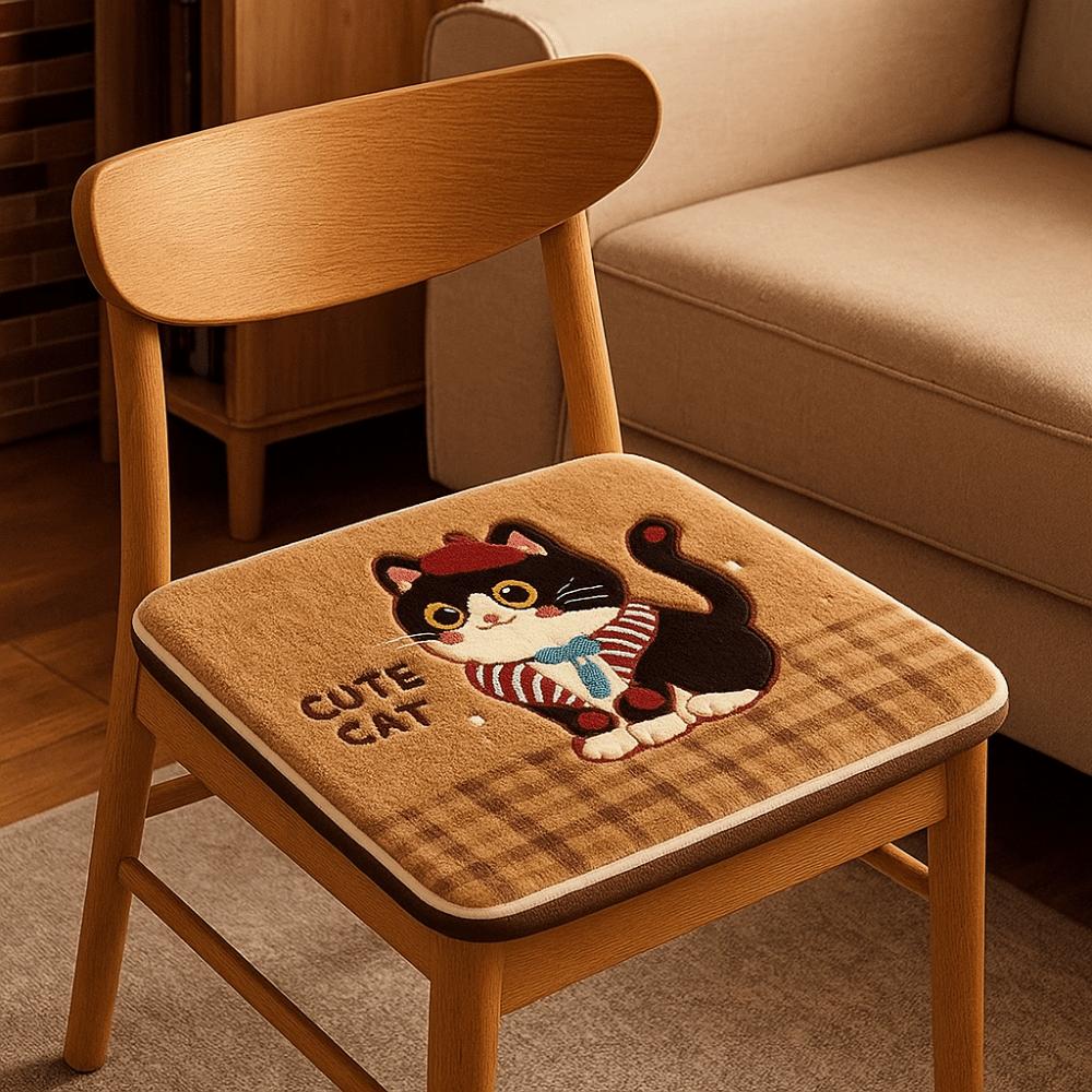 Thick Soft Chair Cushion Cartoon Office Seat Mat Decorative Warm Seat Cushion  Bedroom