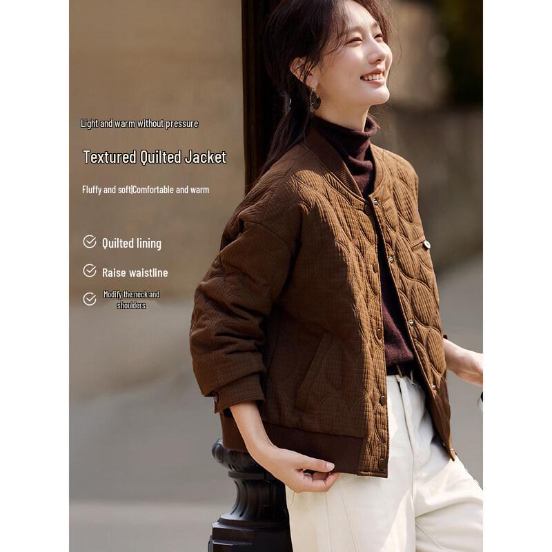 XWI Women s Retro Textured Baseball Jacket L