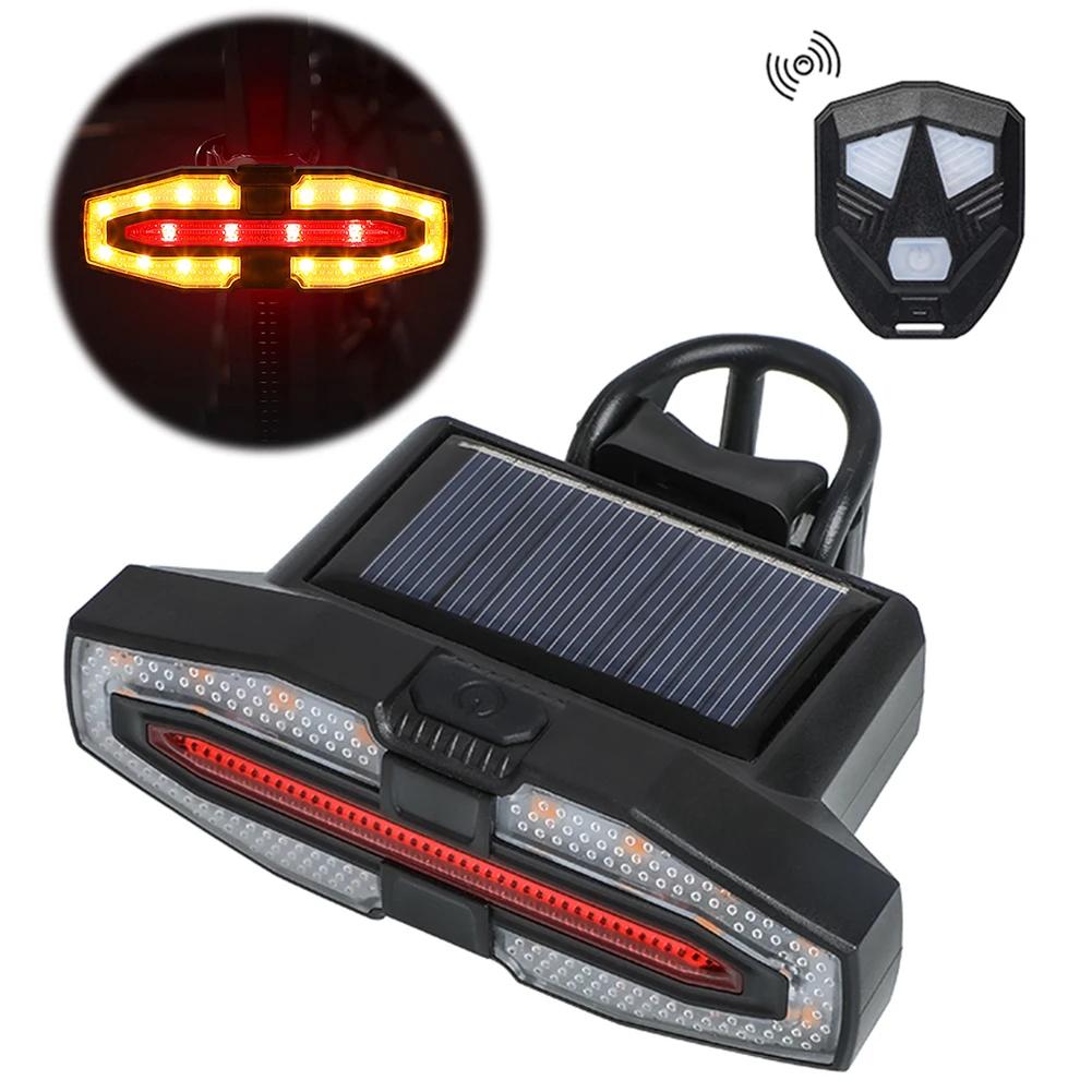 Bicycle Turn Signal Lights Wireless Remote Control Bike Rear Lights USB Rechargeable Warning Cycling Lights Bike Accessories