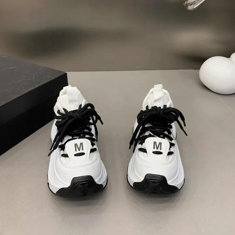High Quality Ladies Shoes Outdoor Women's Vulcanize Shoes Platform Women Sneakers Round Toe Lace Up Women's Casual Shoes