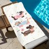 Cute Cartoon Dachshund Puppy Art dog soft Beach Towels Trip swim Pool bathing Towel Gym Spa home Decor Gift Holiday Vacation