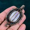 Rainbow Moonstone Pendant Handmade Stylish Jewelry Natural Gemstone Pendant Copper Wire Wrapped Jewelry  Wonderful Jewelry Gift for Mother