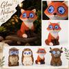 Outdoor Solar Powered Owl Garden Light with LED Eyes Decorative Animal Sculpture for Yard Patio Lawn Pathway Lighting