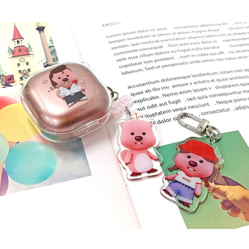 A lovely acrylic keychain with a lovely rupee