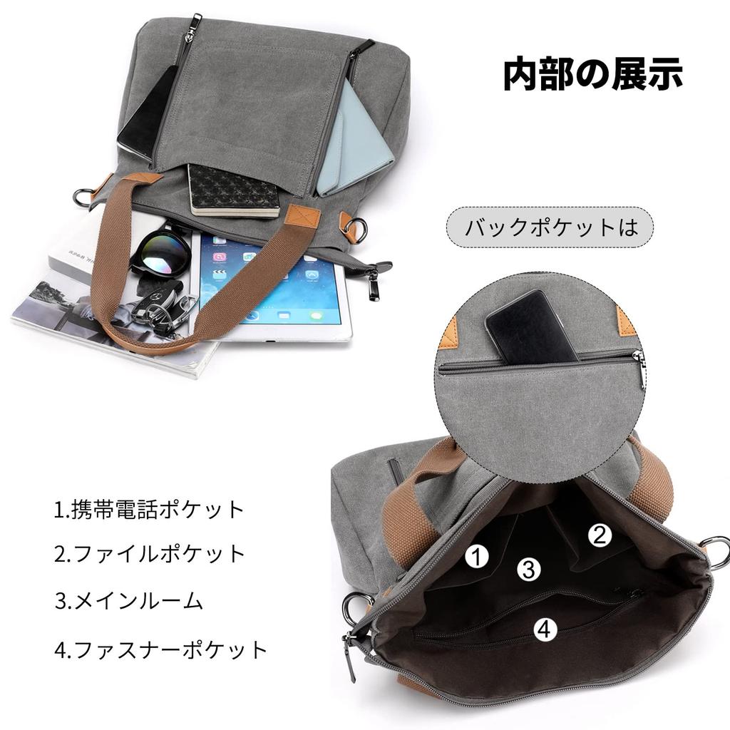 FANDARE Women's Large Capacity Canvas Tote Bag, 2-Way Shoulder Bag, Popular, Simple, Casual, Perfect for Commuting, School, and Travel, Purple