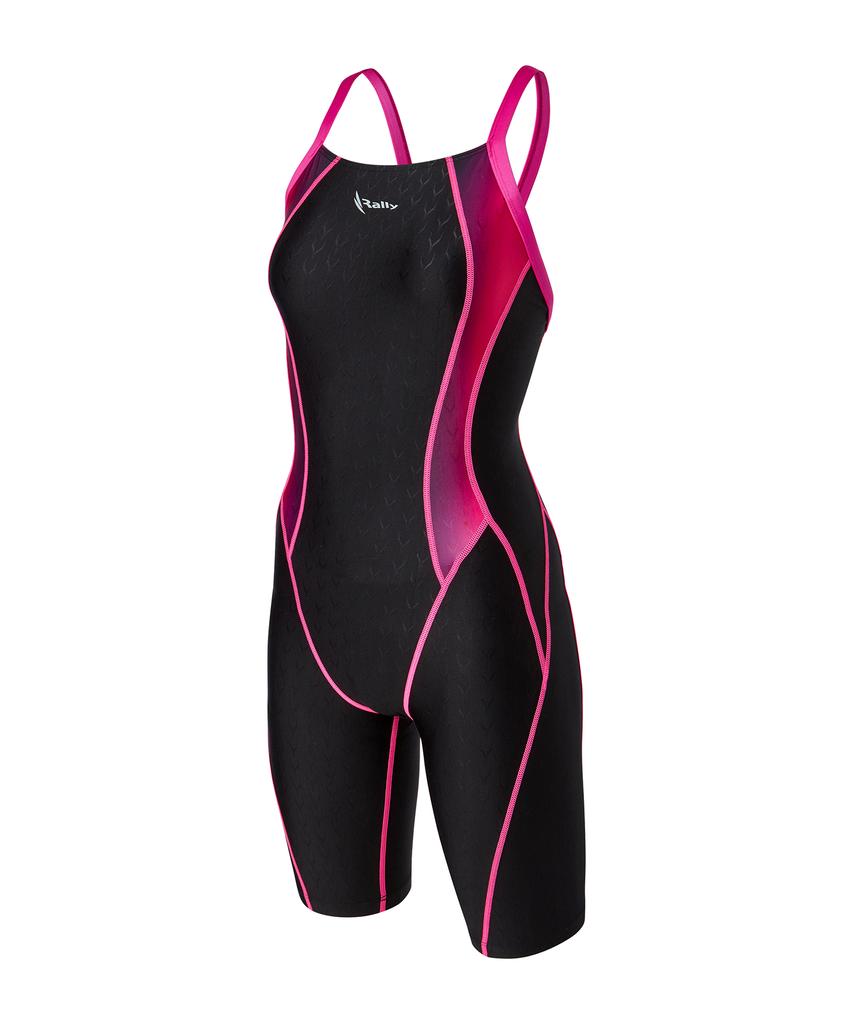 Laelliseupocheu [Rslh402 Pnk] Gradient 5-Part Half-Body X-Back Swimsuit Pink