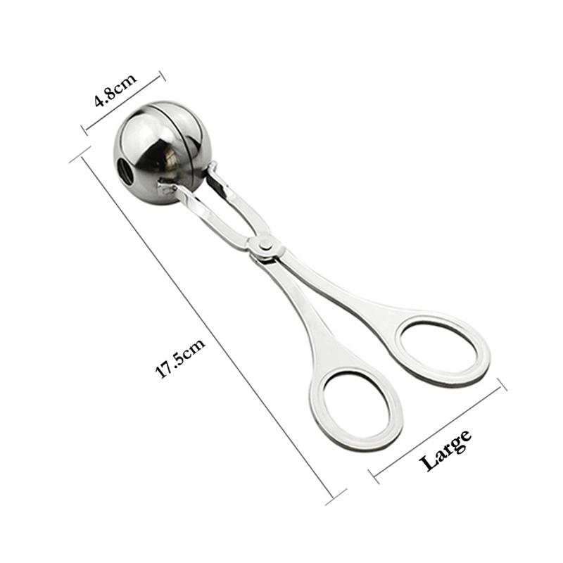 Meatball Maker Stainless Steel Meat Ball Maker Mold Meatballs Cooking Tongs Cookie Making Scoop Clip Meat Tools Kitchen Gadget