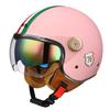 Lightweight Vintage Motorcycle Helmet With Dual Visor Motorbike Riding 3/4 Open Half Helmet Retro Casco Moto 3C & Dot