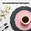 Silicone Placemat Nordic Vintage Lace Pattern Table Mats Heat Resistant Trivet for Hot Dishes Non-Slip Coaster for Kitchen Table