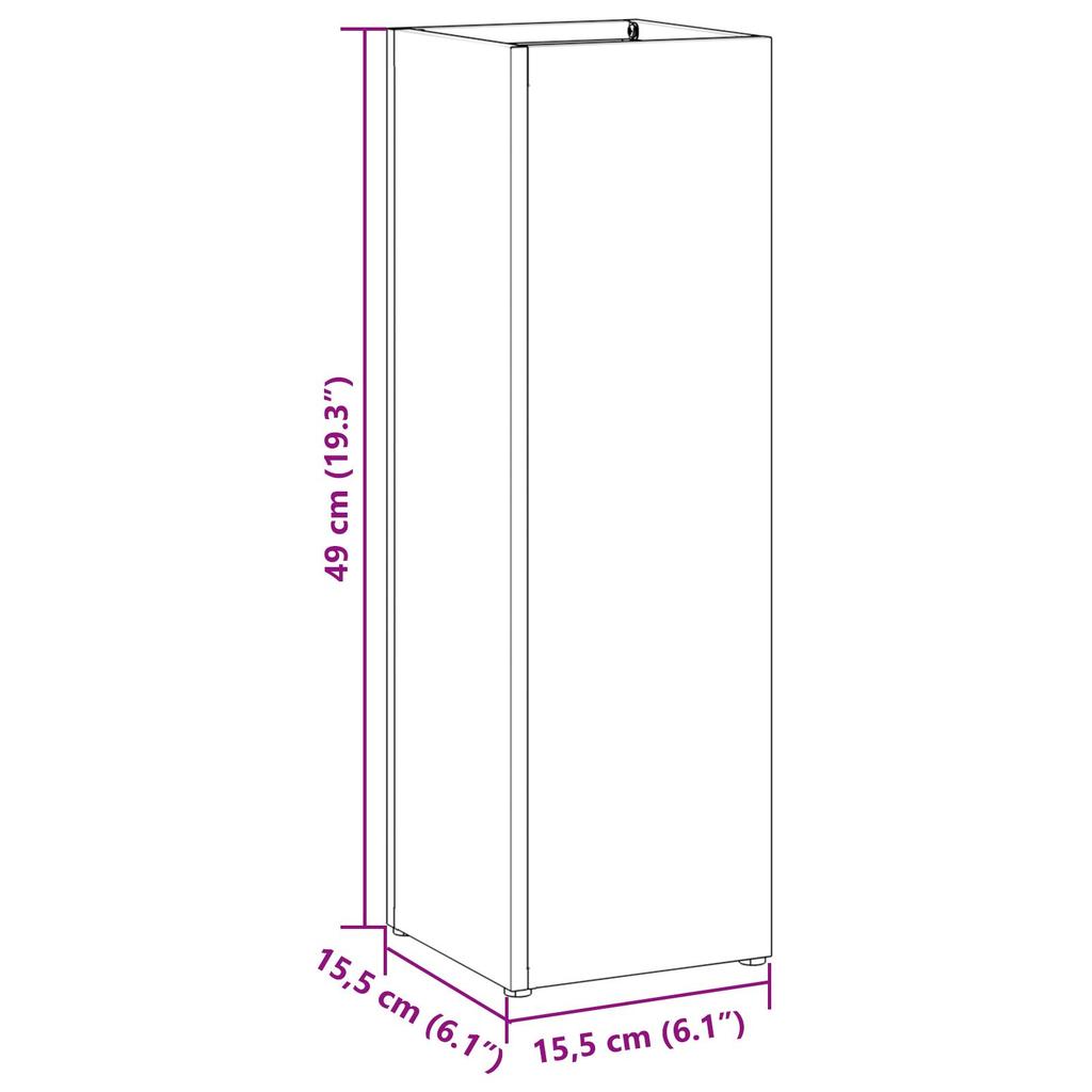 Regenschirm-Aufbewahrungseimer für den Flur, einfarbiges, minimalistisches Design, 15,5 x 15,5 x 49 cm