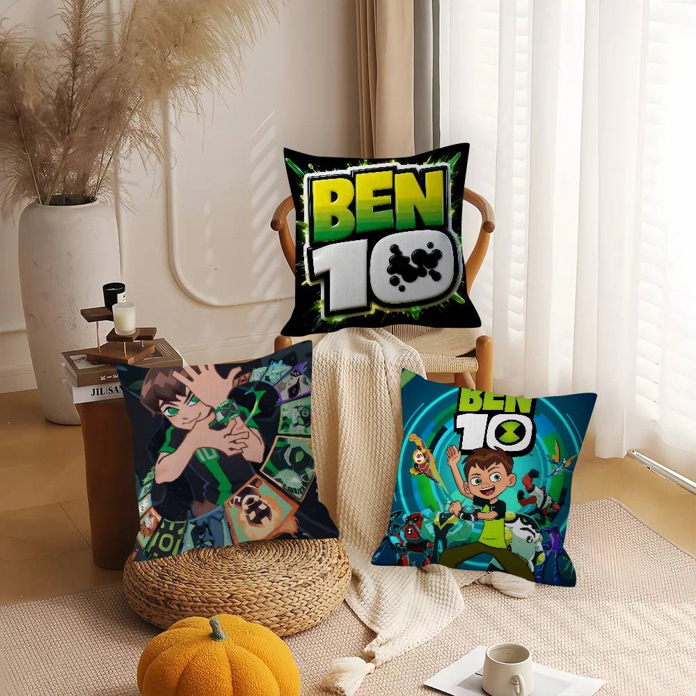 American C-Cartoon B-Ben 10 Cute Cushion Cover Inches Farmhouse Decor Home Throw Pillow Covers For Couch Decorations