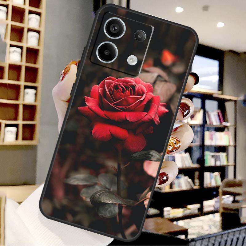 Bright Red Roses Flowers For Xiaomi Redmi Note 14 Pro 9 10 11 12 13 15 Pro Plus Case For Redmi 15 15C 14C 12C 10C 13C