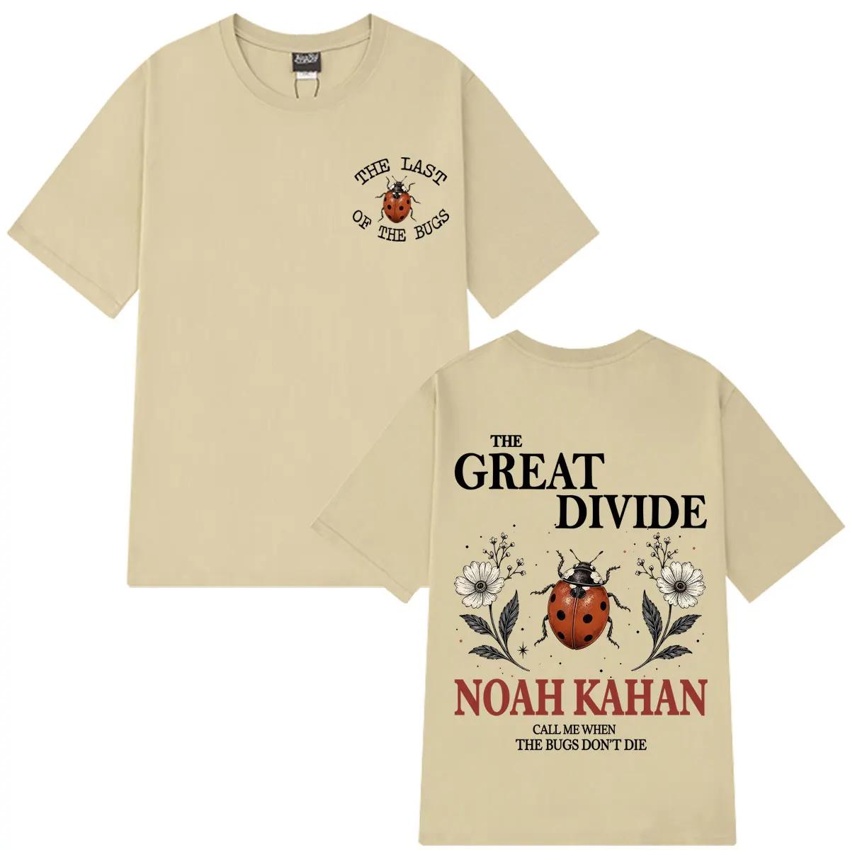 

Noah Kahan The Great Divide Tour 2026 Graphic Tshirt Men Women Fashion T-shirt Summer Short-sleeved Loose Casual Cotton T-shirts XXXL червоний