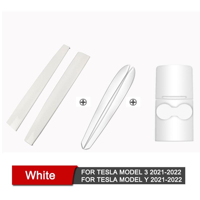 Dashboard Cover For Tesla Model 3 Y Car Door Trim Center Console Carbon Fiber ABS Stickers Interior Accessories 2017-2021 2022