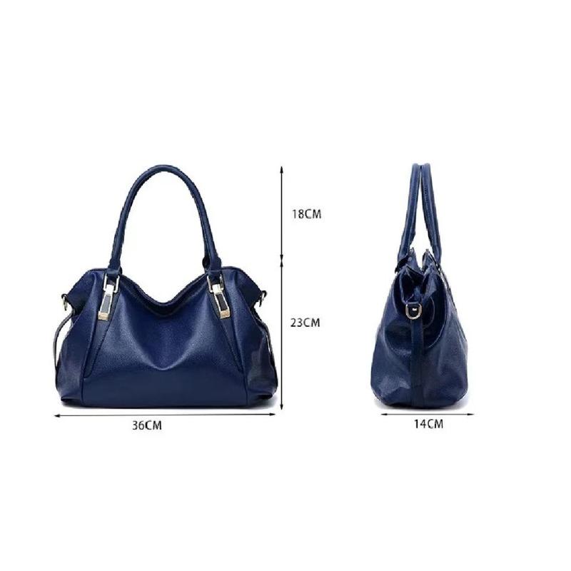 Casualowa modna damska torba na ramię w jednolitym kolorze, miękka, duża pojemność, torebka typu crossbody