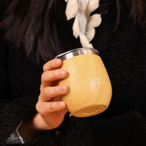 250ml Stainless Steel Tumbler with Lid, Vacuum Insulated, Straw, Insulated, Suitable for Men and Women, Coffee, Wine, Beer, Office, Home, Wood Grain