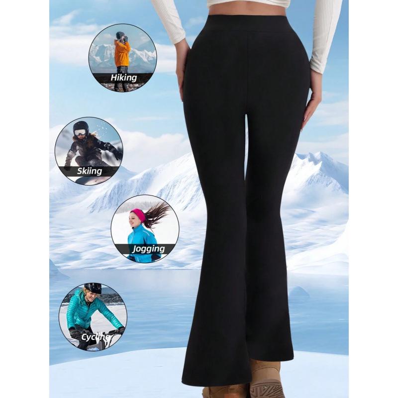High Waist Fleece Flare Leggings Z91198