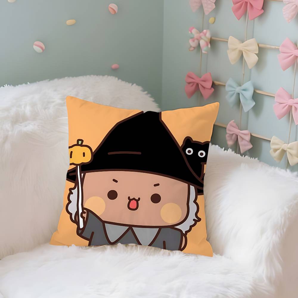 Cute BuBu DuDu Case Plush Fabric Soft Pillowcase Double Sided Print Cushion Cover Household Gifts