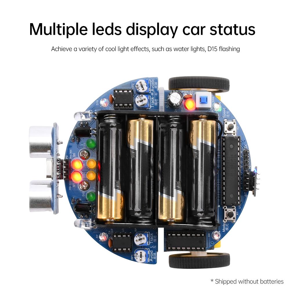Multi BT Robot Car Kit Ultrasonic Obstacle Avoidance GraphicalRobot 51 Microcontroller Tracking Intelligent Car Diy Kit Parts