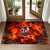 Sevilla FC Design Crystal Velvet Rug Soft Decorative Mat for Bedroom Entrance