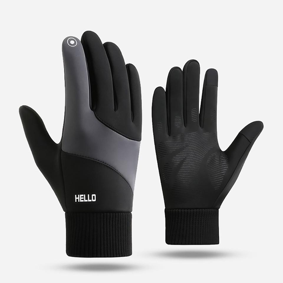 Loogdeel Motorcycle Bike Men Women Touchscreen Windproof Non-Slip Skiing Cycling Unisex Outdoor Sports Gloves Winter Warm Gloves