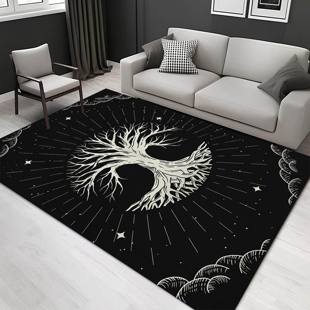 

1pc 1317314237Pattern Carpet, Area Rug For Living Room Bedroom Room Bed Chair Laundry Entryway Corridor Yard Non-slip Outdoor Camping Rug Fl 60cm by 90cm