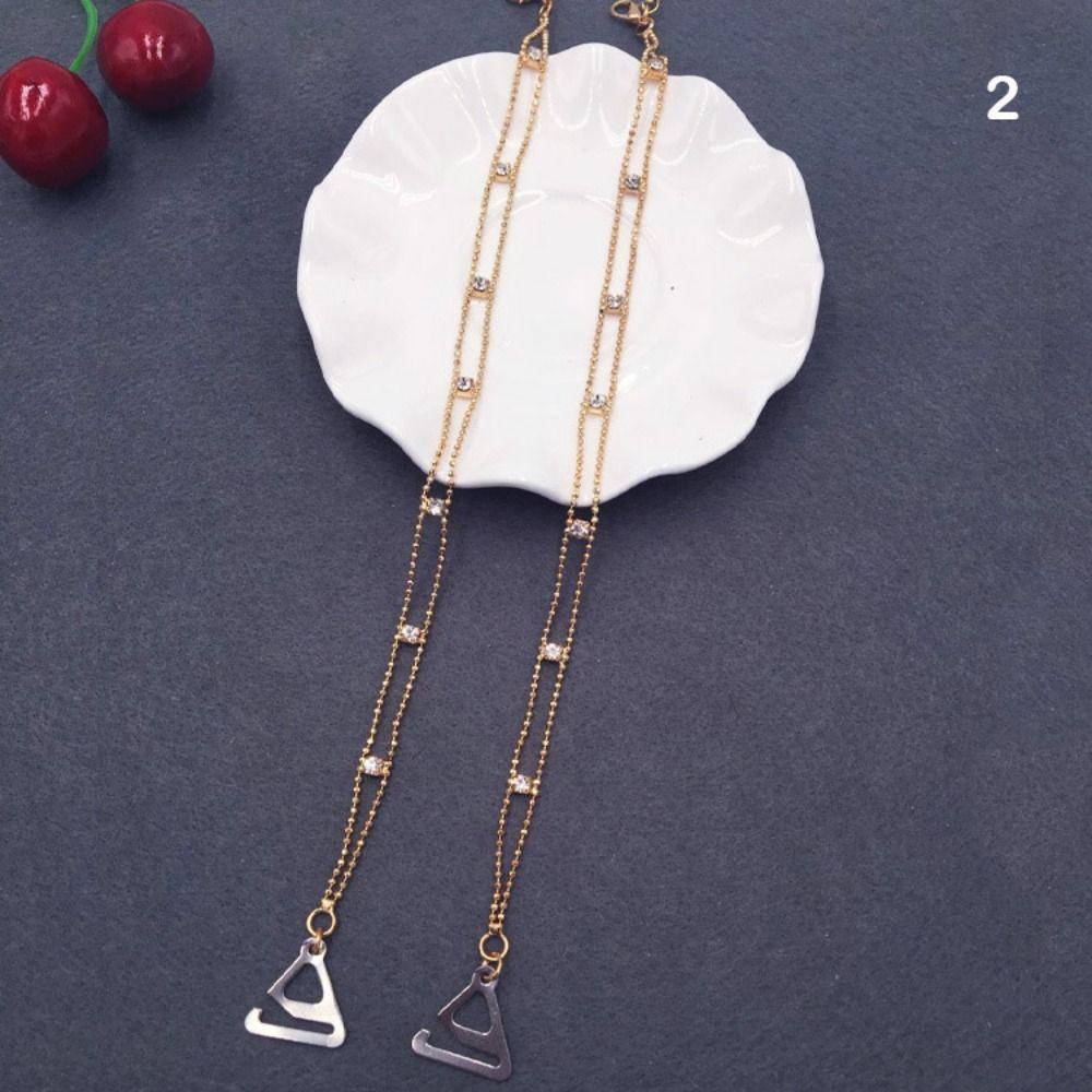 Fashion Metal Bras Straps Aniti-slip Pearl Shoulder Straps Adjustable Rhinestone Underwear Strap