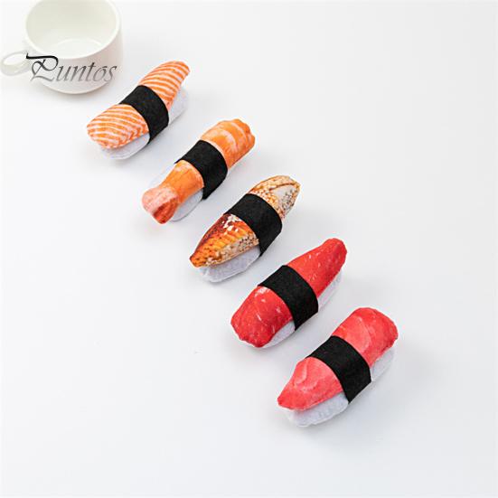 Interactive Toy Realistic Natural Scratch-resistant Funny Cat Lovely Cats Dog Teeth Grinding Sushi Shape Built-in Catnip Plush