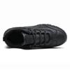Mode Herren Sneaker zum Schnüren schwarz Outdoor Wanderschuhe Low-Top Trekkingschuhe Atmungsaktiv Rutschfest Abriebfest Modeschuhe für Herren