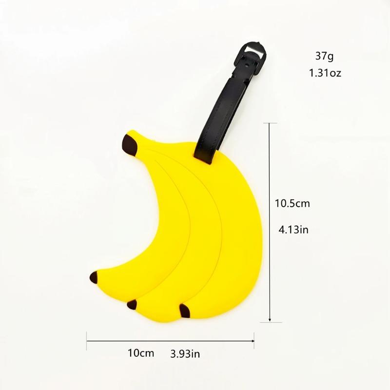 1Pc Cute Banana Luggage Tag Pendant For Travel Airport Luggage Bag Anti Loss Tag Adult Travel Essential Items For Both Men A