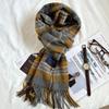 Xiaohongshu Popular Cherry Red New Year'S Red 100% Wool British Versatile Scarf Women'S And Men'S Cashmere Warm Scarf
