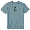 Das Leben ist gut. Herren Be Frank Monster Kurzarm Crusher T-Shirt, Rauchblau
