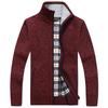 Men's Fleece-Lined Stand Collar Cardigan: Thick Knit Sweater for Autumn & Winter - Plus Size Available