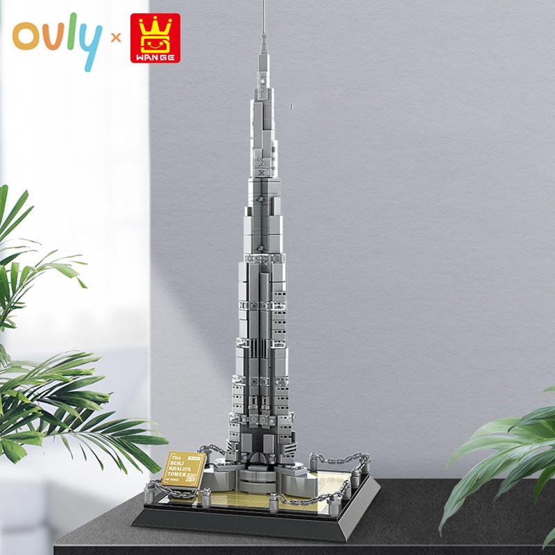 WANGE The Burj Khalifa Tower-Dubai The United Arab Emirates Building MOC Toy Educational Building Block Kit Children's Gift No.4222