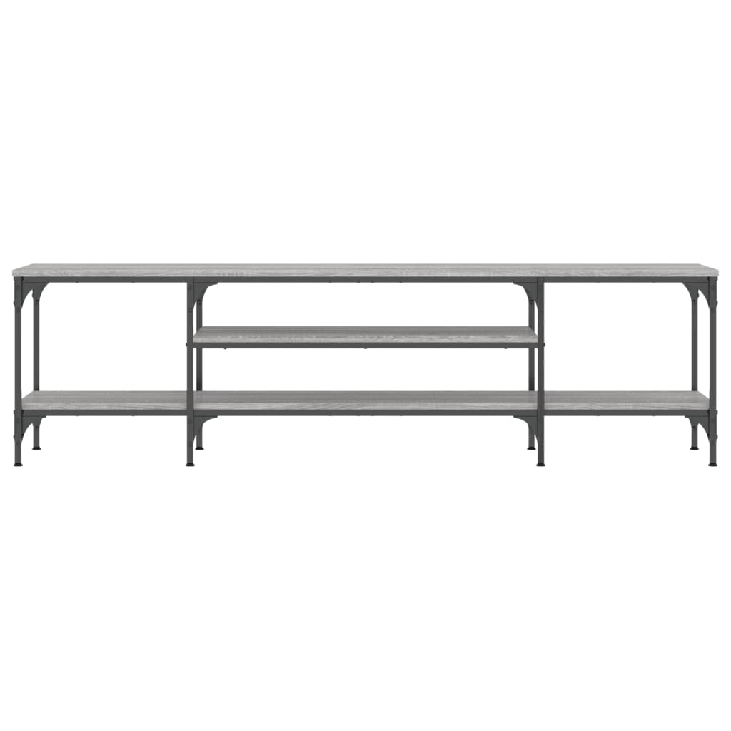 TV Cabinet Gray Sonoma 161 x 35 x 45 cm Particleboard & Iron