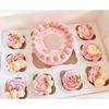 Pudełko Na Bento Box Xl 33X26X13Cm Biało-Transparentne Na Muffiny I Torcik