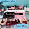 Custom Name 3PCS Kpop Group Fashion Bedding Set Including 1pc Duvet Cover And 2pcs Pillowcases for Bedroom, Dormitory Gift Home Decor
