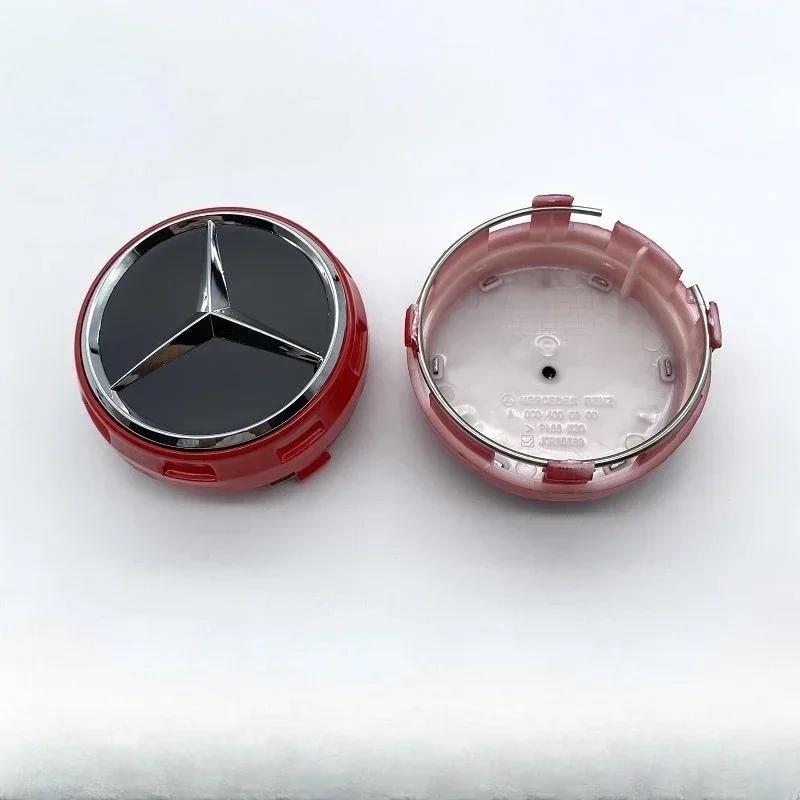 

For Mercedes Benz New 4Pcs 75mm Car Styling Wheel Center Cap Hub Covers Badge Car Accessories For Mercedes Benz AMG C63 C43 E53