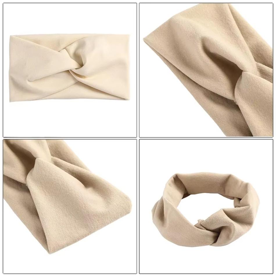 1 Pcs Retro Cross Turban Women Girls Solid Color Hairband Knitted Soft Headband Bandage Turban New Fashion Hair Accessories