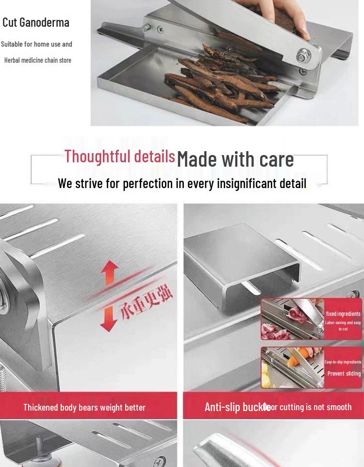 Manual Multi-Functional Stainless Steel Meat Slicer and Bone Chopper for Lamb, Chicken, and Duck