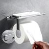 304 Stainless Steel Bathroom Tissue Holder Bathroom Cell Phone Holder Gold/Black Bathroom Cell Phone Holder Toilet Roll Holder