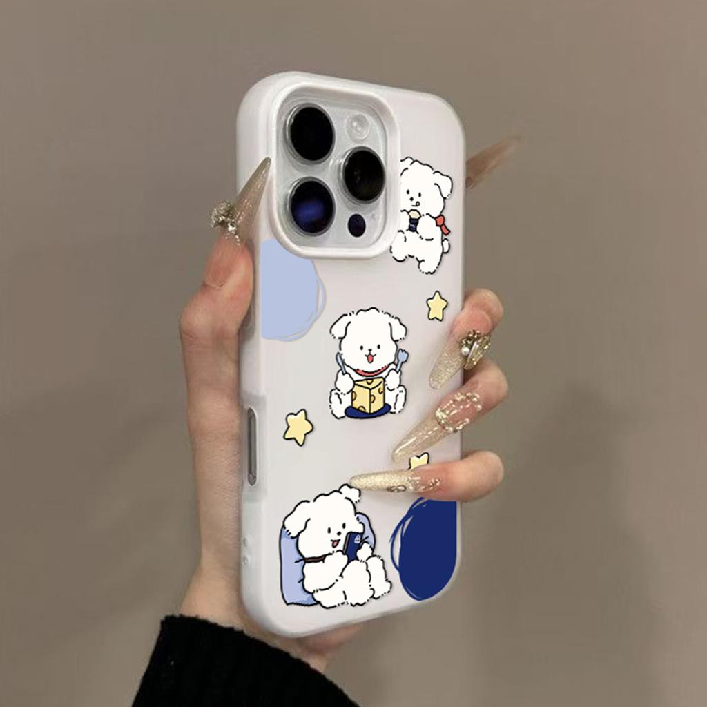 Jelly 2-in-1 Mobile Phone Case, Frosted Hard Shell, Large Hole, Stylish, Cute, Creative, Anti-fingerprint, Trendy Brand Cooling Model