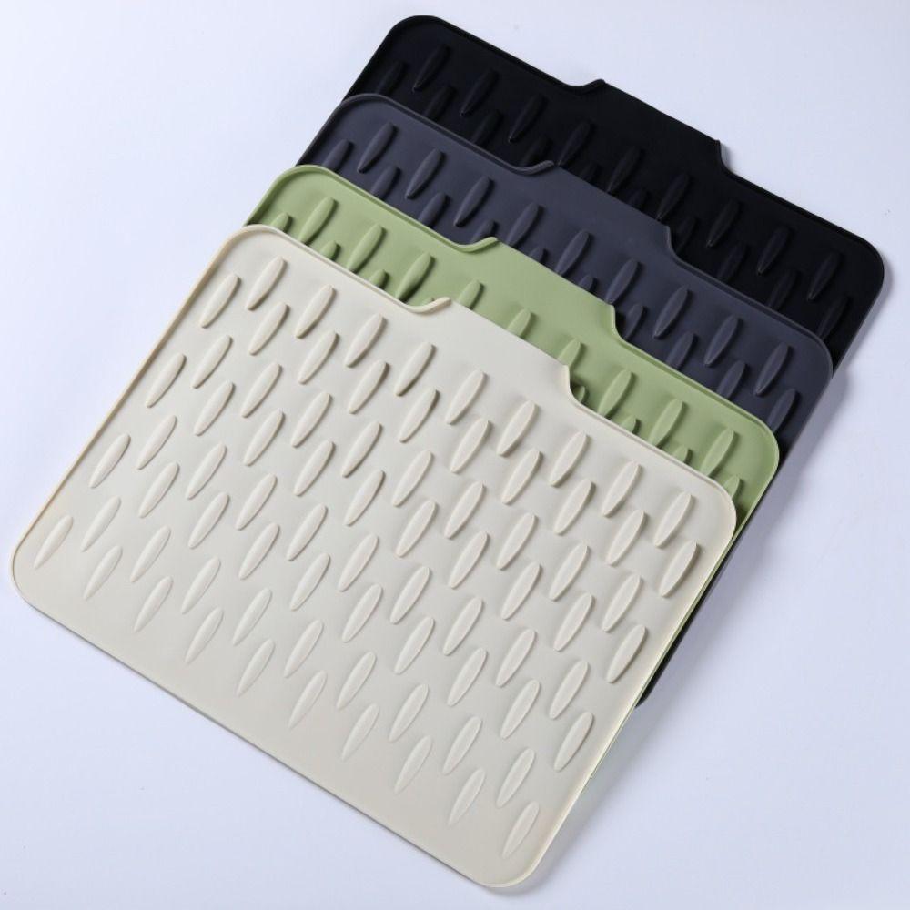 Large Size Dish Drying Mat Foldable Sink Placemat Useful Silicone Drainage Mat Kitchen Tableware