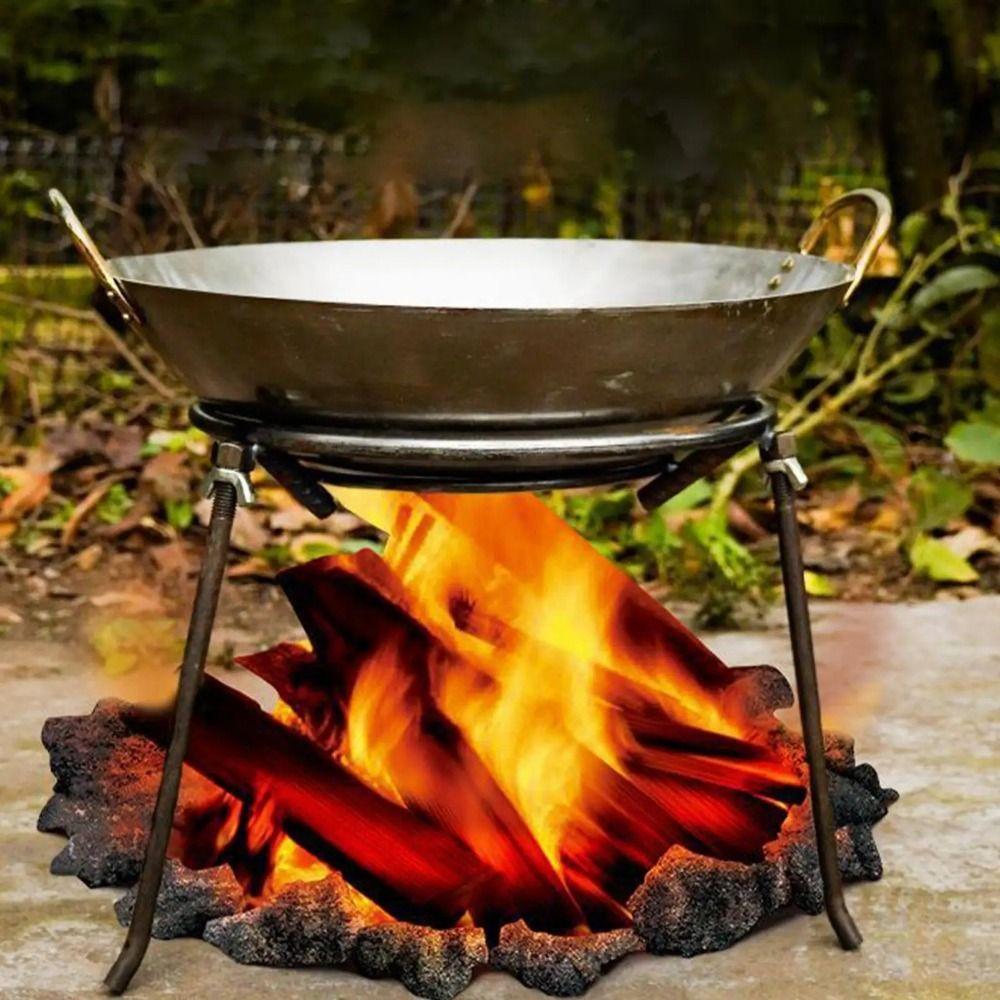 Foldable Pot Rack Reinforced Steel Camping Grill Camping Campfire Tripod Hiking Picnic