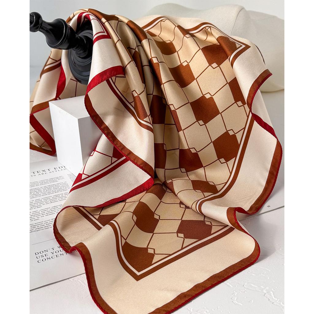 100% Natural Twill Silk Scarf For Women Neck Double Side Female Foulard Shawl Wrap High Quality Square Neckerchief Lady Hijab