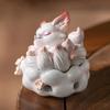Nine-tailed Fox Incense Burner Decoration Chinese Style Vintage Fox Resin Incense Holder Home Office Desktop Ornament